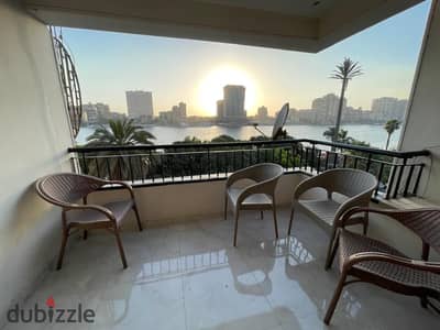 Furnished apartment on the Nile for daily rent in Abdulaziz Al Saud Street