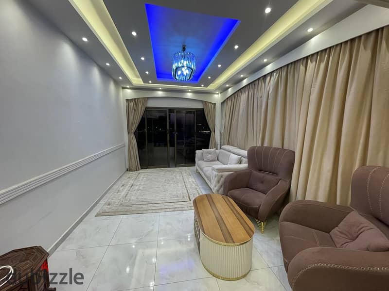 Furnished apartment on the Nile for daily rent in Abdulaziz Al Saud Street 15