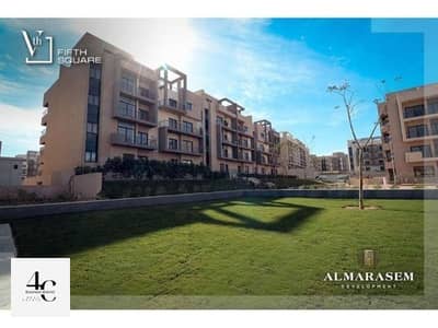 Lowest down payment Apartment 158m roof 60m north direction fully finished with Acs view landscape in al marasem fifth square new cairo