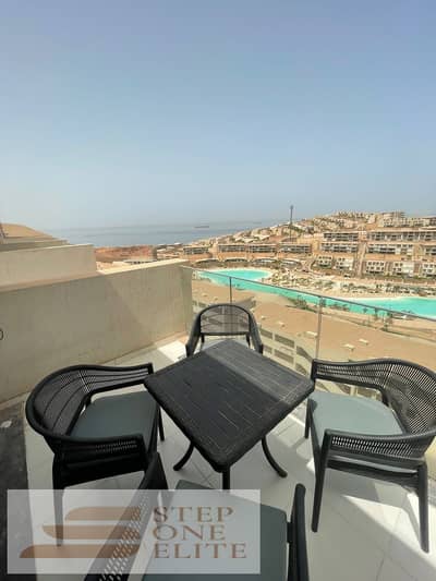 10-year installments for a chalet for sale, Full Seaview, in Monte Galala, Ain Sokhna