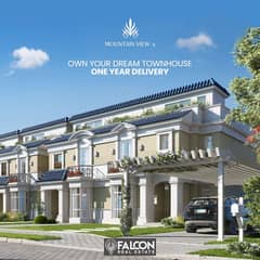 own a townhouse villa of 210 meters, finished, ready for inspection, in Mountain View 4, without down payment and in installments over 7 years 0