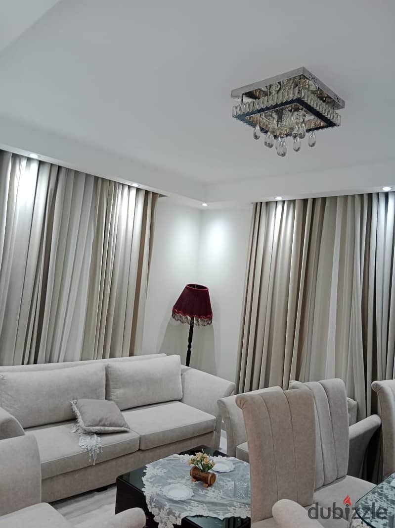 Apartment for sale with kitchen and air conditioners, Al-Tagamoa, First District  Near Al-Baghdadi Square, South Ninety, Malls and Services Area 2