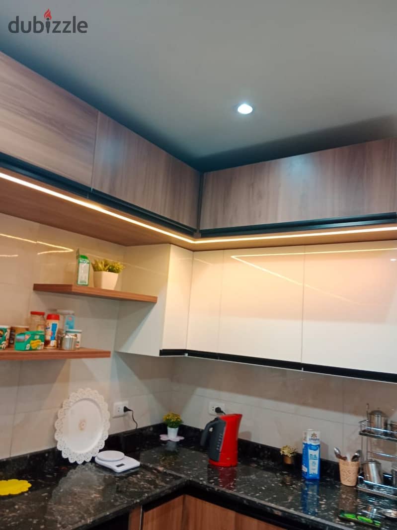 Apartment for sale with kitchen and air conditioners, Al-Tagamoa, First District  Near Al-Baghdadi Square, South Ninety, Malls and Services Area 10