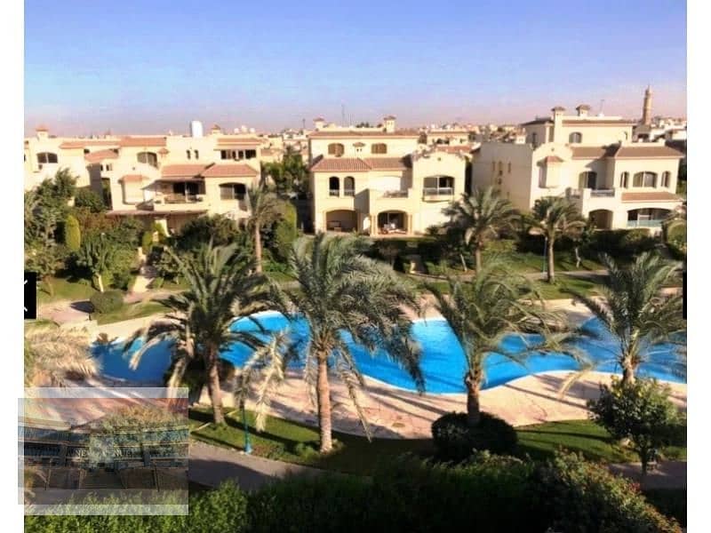 Fully furnished Twin house Prime Location Overlooking water features in Patio 1 New Cairo,7 bedrooms 9