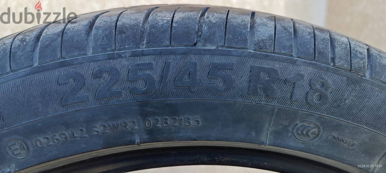 4 tyres 225 45 R18 2