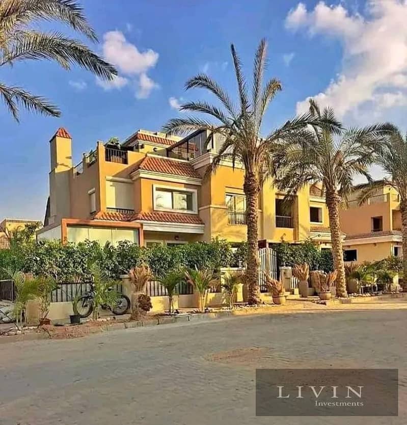 4-bedroom villa for sale in Fifth Settlement, Sarai Compound, next to Madinaty and the American University, with a 70% discount on payment systems. 3