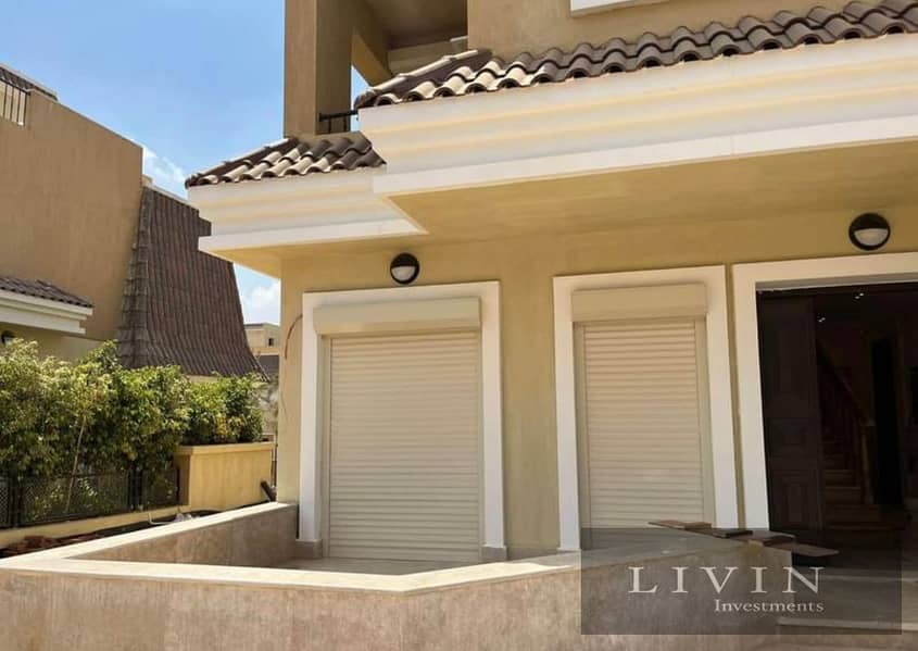 4-bedroom villa for sale in Fifth Settlement, Sarai Compound, next to Madinaty and the American University, with a 70% discount on payment systems. 4