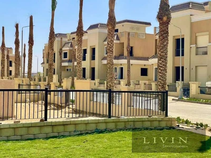 4-bedroom villa for sale in Fifth Settlement, Sarai Compound, next to Madinaty and the American University, with a 70% discount on payment systems. 6