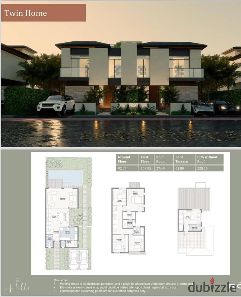 Twinhouse double view (lagoon,landscape) in stonepark 6