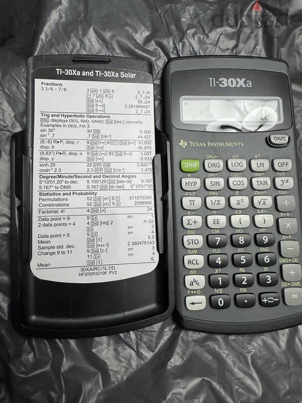 Texas Instruments TI-30Xa Calculator / آلة حاسبة علمية تاكسس 1