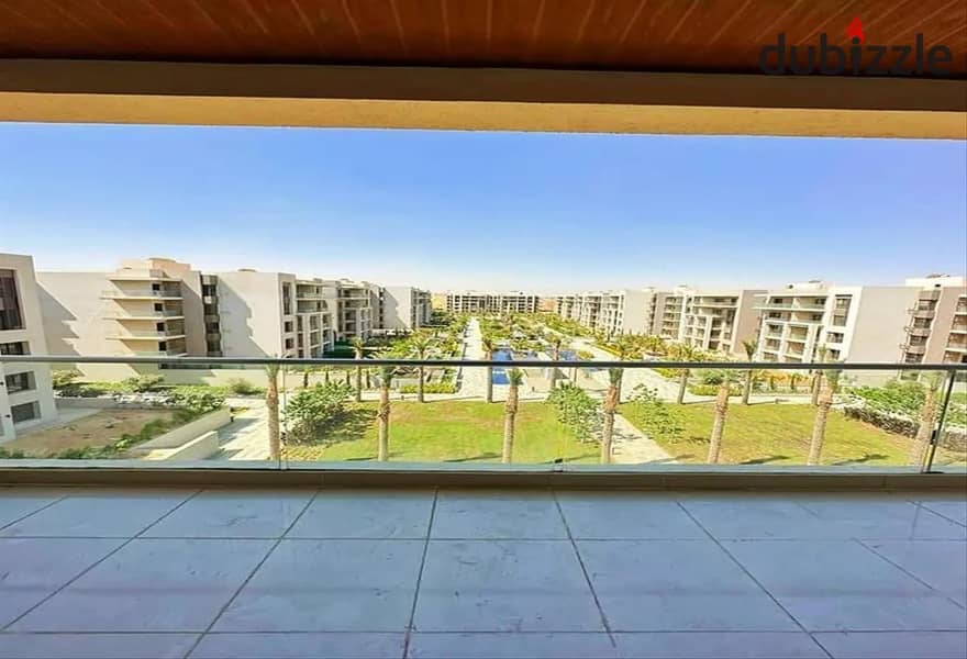 For sale apartment with garden Fully finished (ready for delivery) in installments in The Address East, Fifth Settlement Next to (I-City) Mountain 3