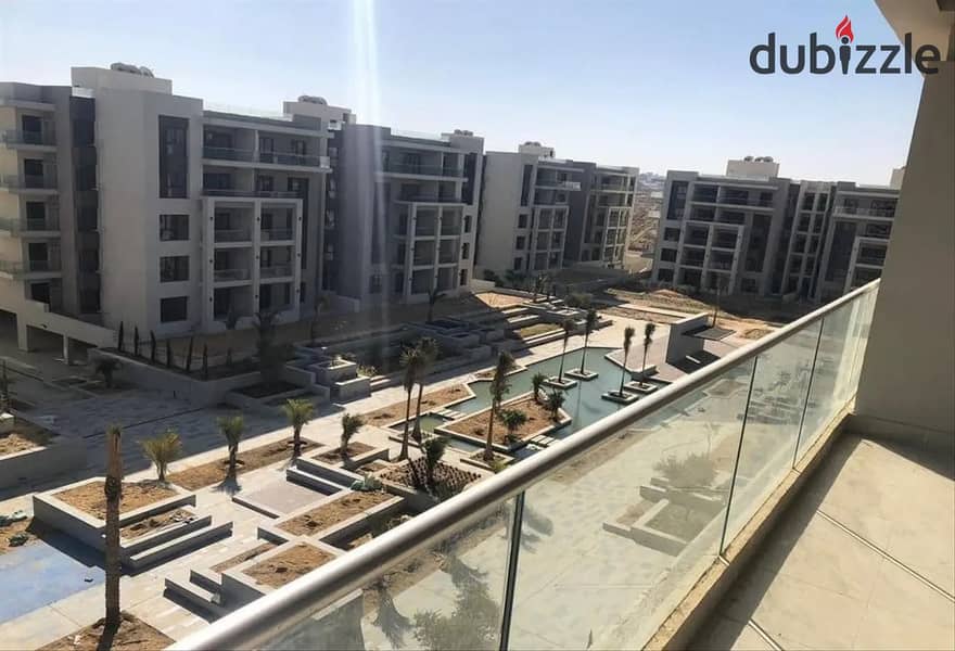 For sale apartment with garden Fully finished (ready for delivery) in installments in The Address East, Fifth Settlement Next to (I-City) Mountain 8