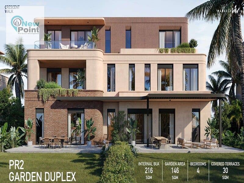 بسعر الطرح الاول امتلك مع Marakez بنتهاوس 186م متشطب بالتكيفات فى Crescent Walk التجمع الخامس 6