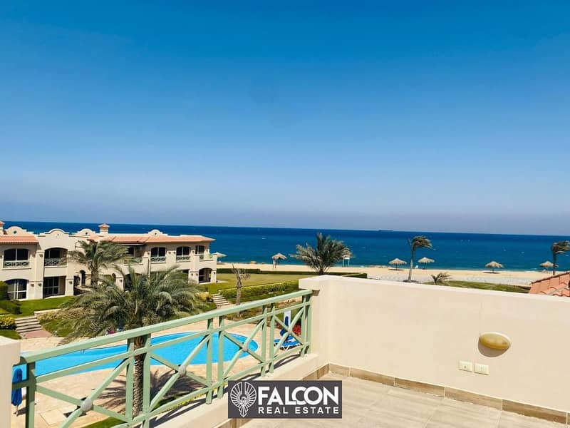 Ready To Move Corner fully finished chalet directly on the sea with a front view for sale with 5 years installments in La Vista Gardens Ain Sokhna 2