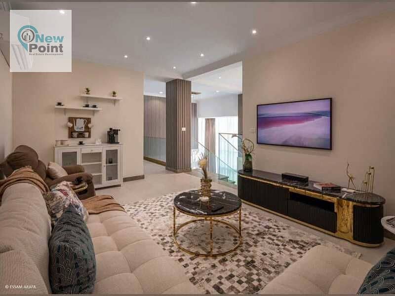 With a 10% down payment, own a 164-square-meter apartment, finished with air conditioners and a kitchen, in Talah, in the Administrative Capital 3