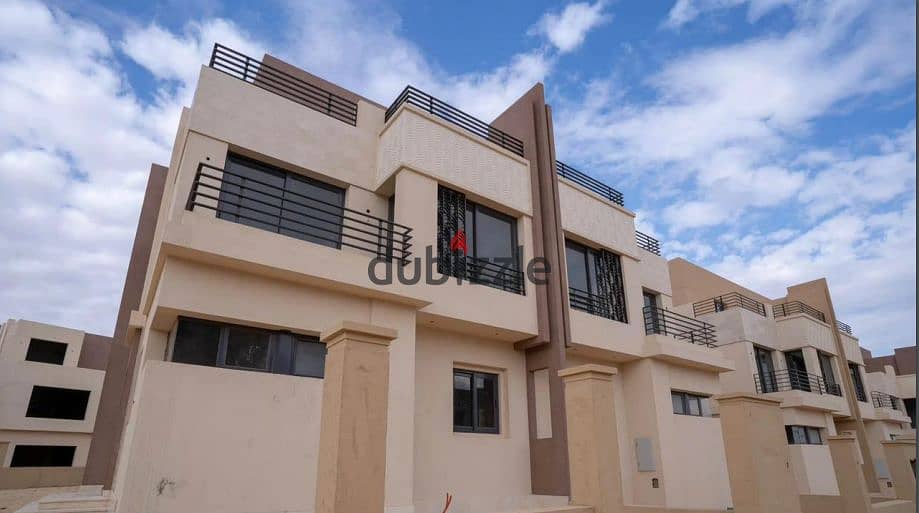 A 240 sqm family house is available for immediate sale with installments in Alma Compound, Sheikh Zayed, located near Arkan Mall in a prime location 11