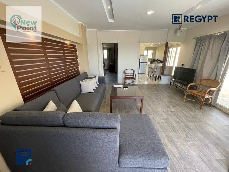 Ground floor duplex with garden, fully finished with air conditioners, in the latest Markaz projects in the heart of the Fifth Settlement 6