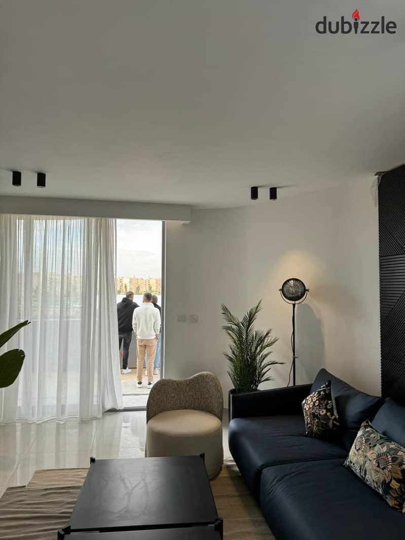 A two-room apartment in Bloom Fields Compound, developed by Misr Development, finished, Ultra Luxe, by architect Mona Hussein. 8