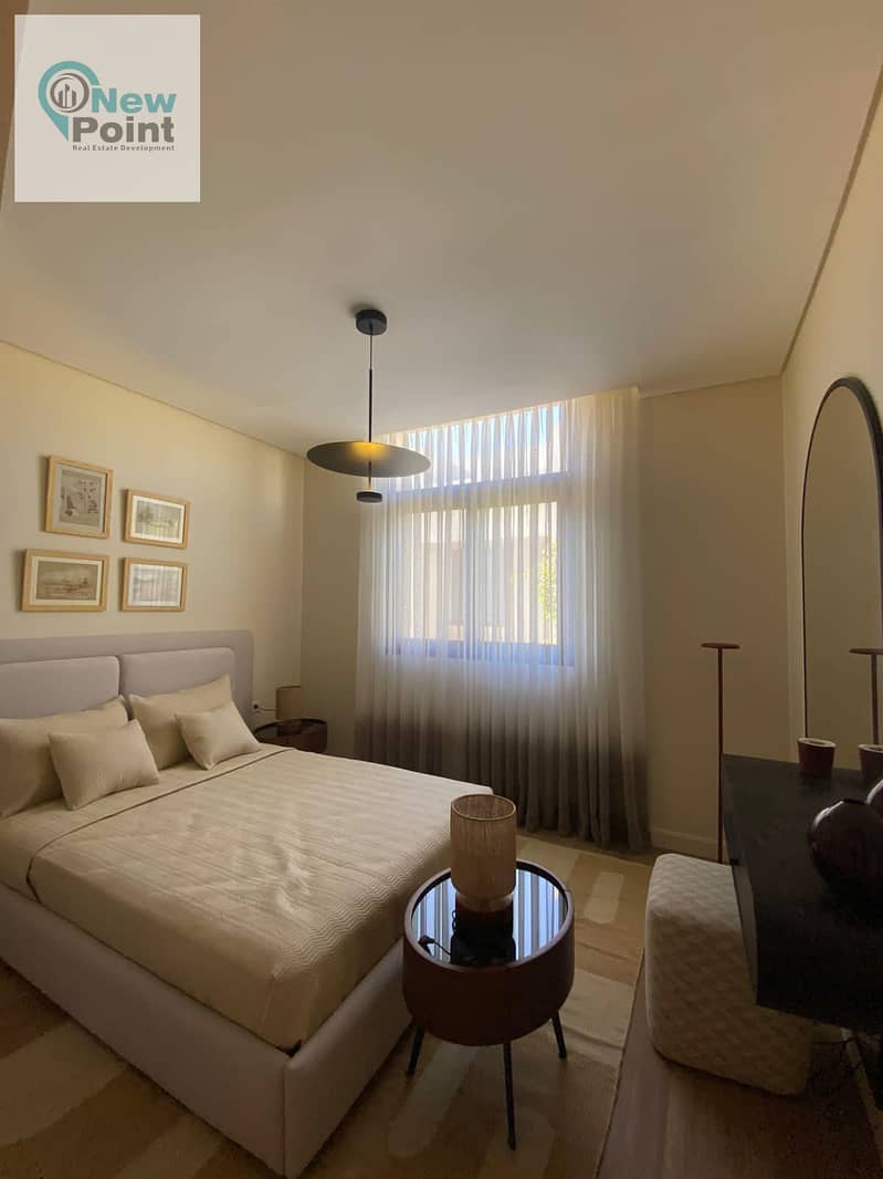 Invest or live with centers in the best location in New Cairo | Direct on the Middle Ring Road. I own a finished penthouse with air conditioning. 1