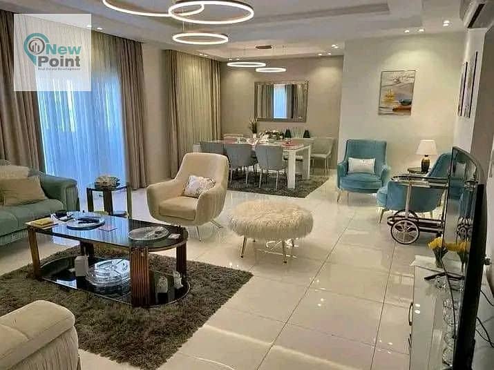 Invest or live with centers in the best location in New Cairo | Direct on the Middle Ring Road. I own a finished penthouse with air conditioning. 6