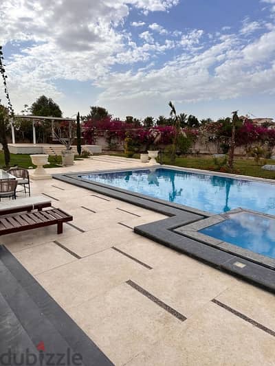 فيلا مستقلة مفروشة للايجار قريبه من الشيخ زايد حمام سباحة Villa pool