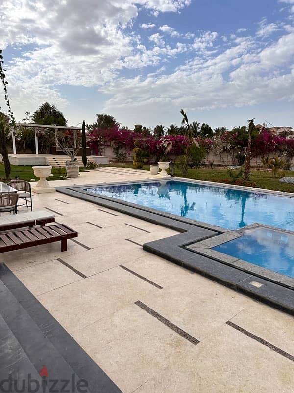 فيلا مستقلة مفروشة للايجار قريبه من الشيخ زايد حمام سباحة Villa pool 0