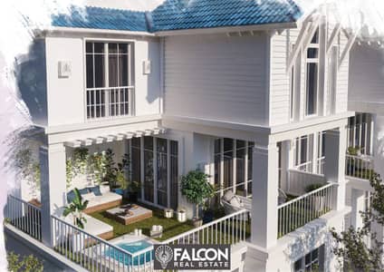 Roof villa in the form of a townhouse for sale at launch price in the first launch of Kings Way Mountain View Compound