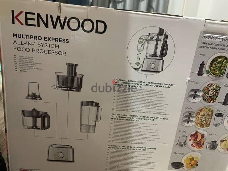 Kenwood MultiproExpressFoodProcessor, 3 Liter 1000 Watt, - FDP65.880SI 6