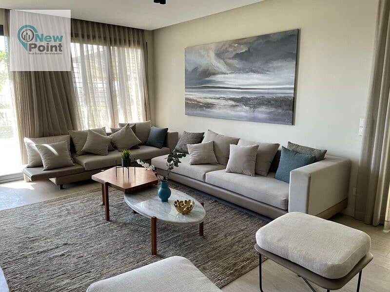 Apartment with garden, finished with air conditioners for sale in Crescent Walk by Marakez Company 3