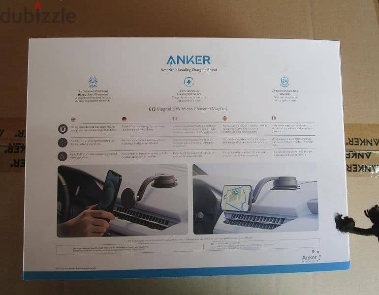 Anker Wireless Car Charger New  شاحن انكر لاسلكي جديد متبرشم للسياره 1