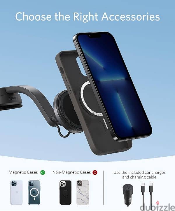 Anker Wireless iphone Car Charger New 10w شاحن انكر لاسلكي جديد متبرشم 7