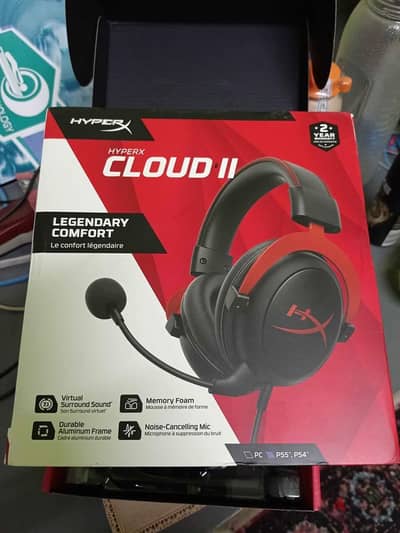 HyperX Cloud 2 II Wired Gaming Headset - Red