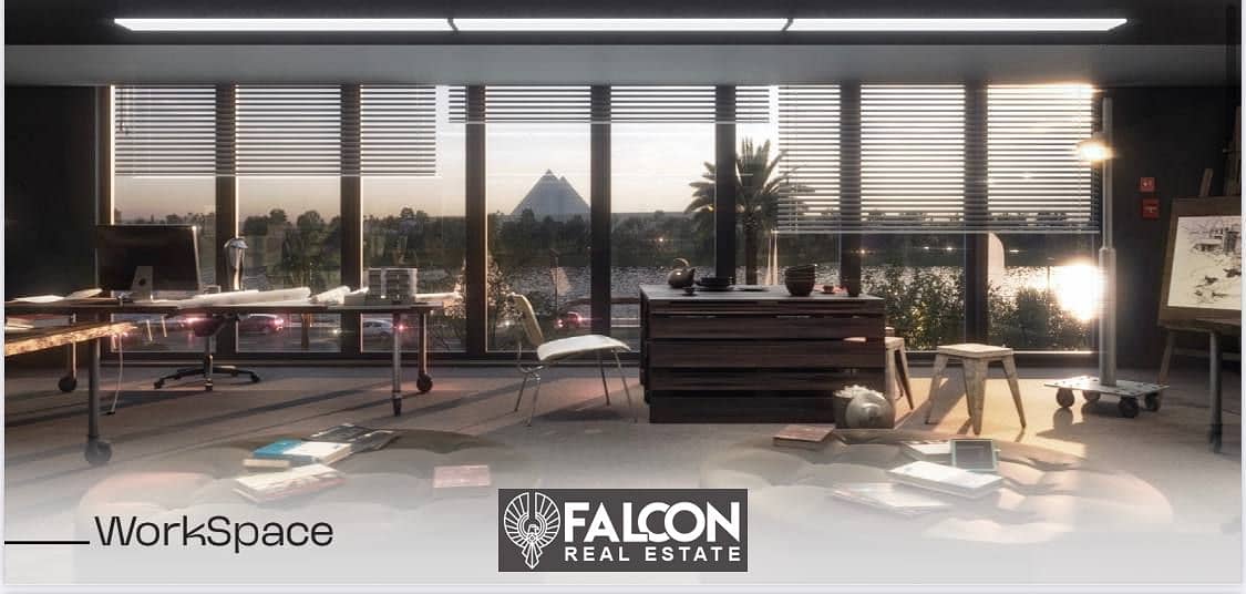 Furnished apartment imaginary view on Nile and pyramids with the highest investment return in Reve de Nil Tower Maadi next to Hilton and Nile Pearl 11