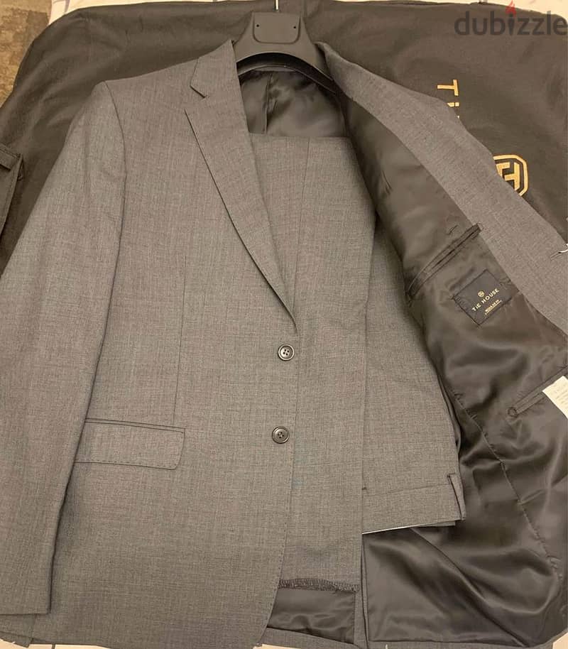 TIE HOUSE SUITS dark gray size 54 classic style slim fit 3