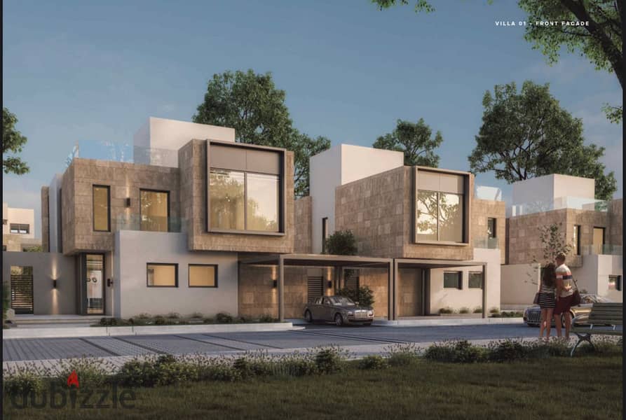 Live in KARMA GATES, a resale villa with a landscape view, in installments, prime location, direct on Dahshur Street 11