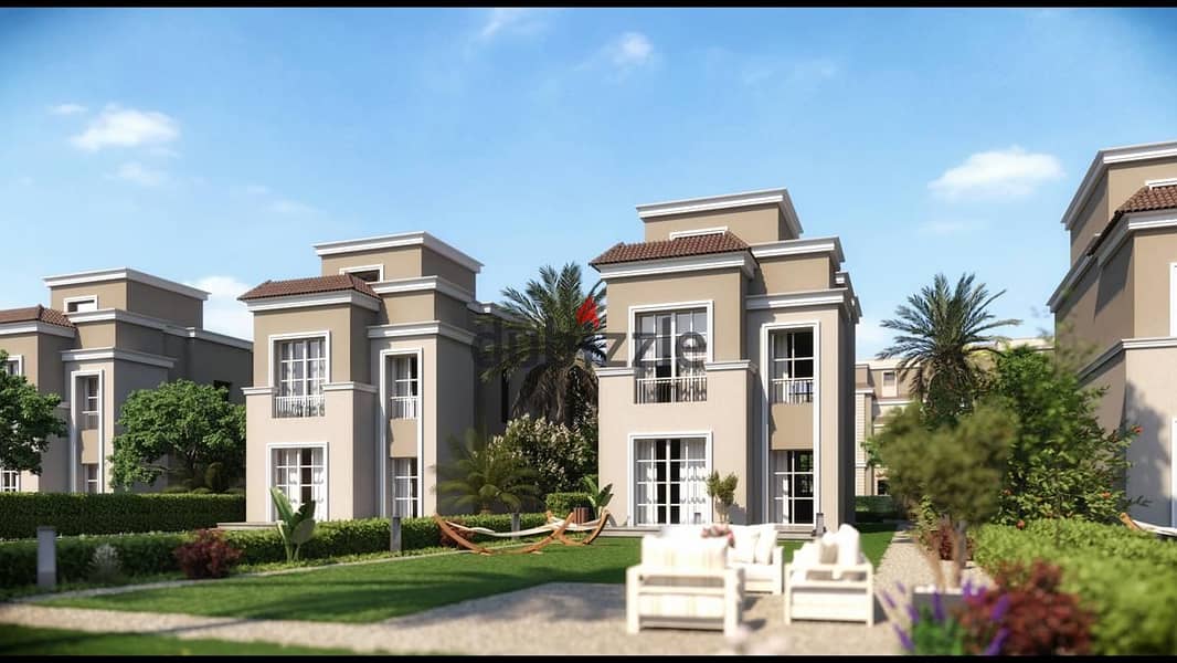 Villa for sale near the American University in Mostakbal City, on Al Amal Axis, directly next to Mountain view 2