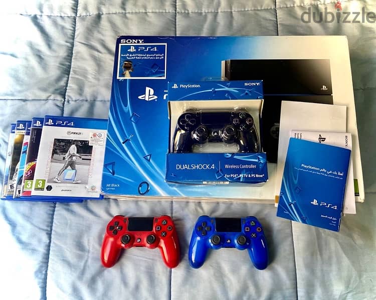 PS4 FAT 500 GB + 3controlles + 5 CDs 4