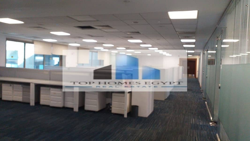 Office for Rent 675 SQM fully finished with ACs in North Teseen - 5th Settlement 0