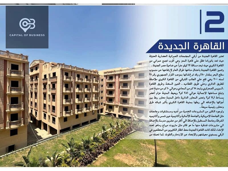 Apartment for sale, 165 m²/3 rooms, in Khalaf Waterway Compound, Fifth Settlement 6