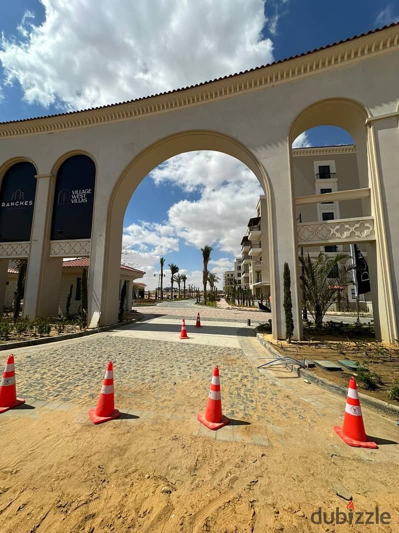 View and receive immediately a fully finished apartment with air conditioners, double view, in Sheikh Zayed, in Village West Dora, in installments 6