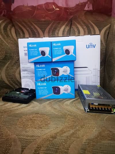 dvr 5miga 4port and hdd500giga and 4camera 2miga and power suplay 15a