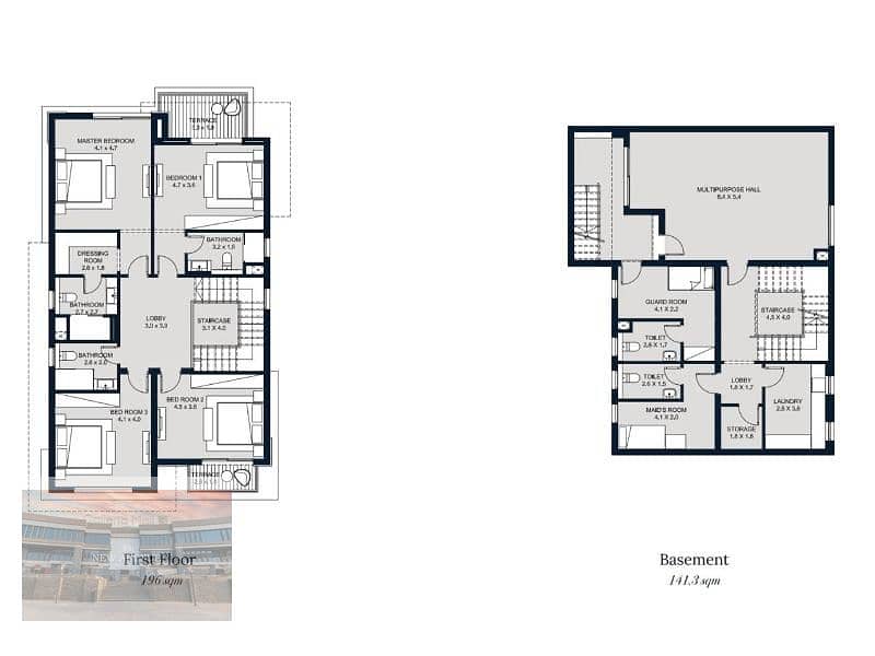 Prime Location standalone in Swan Lake Residences, Basement + Ground + First,4 bedroom ( 2 master ) 5