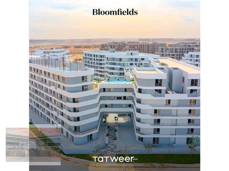 Corner Lake View APT for sale in Bloomfields Mostakbal city Overlooking lake and greenery - Core and shell 1