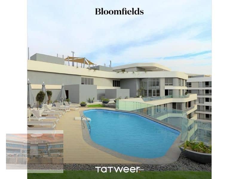 Corner Lake View APT for sale in Bloomfields Mostakbal city Overlooking lake and greenery - Core and shell 6