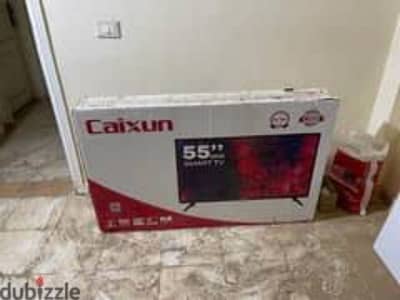 شاشه caxiun 55 بوصه جديد بحالته بكرتوتنته