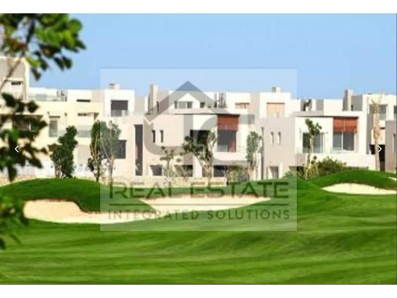 Ground chalet, corner direct, on the lagoon, 104 sqm, fully finished, at the lowest price, 3 bathrooms, down payment and installments 9