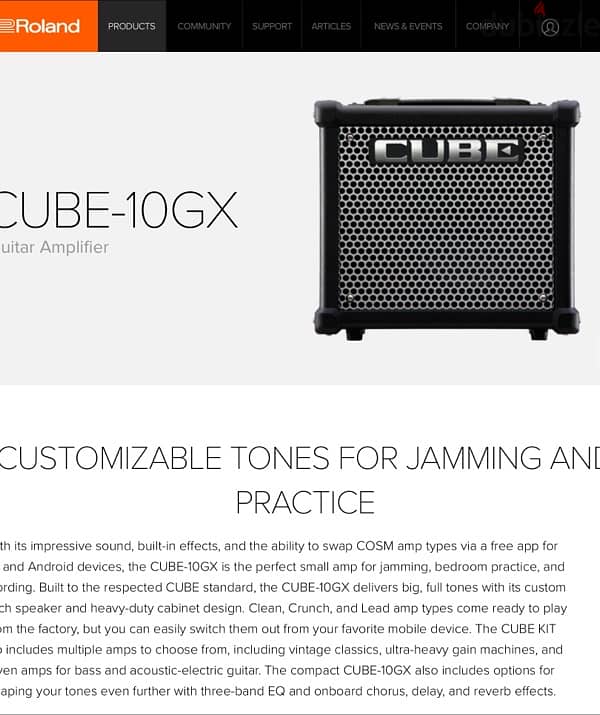 roland cube amplifier for guitar use امبليفير جيتار like new 4