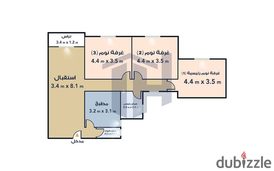 شقة للبيع 133م سموحة الجديدة ( سموحة فيوتشر ) 1