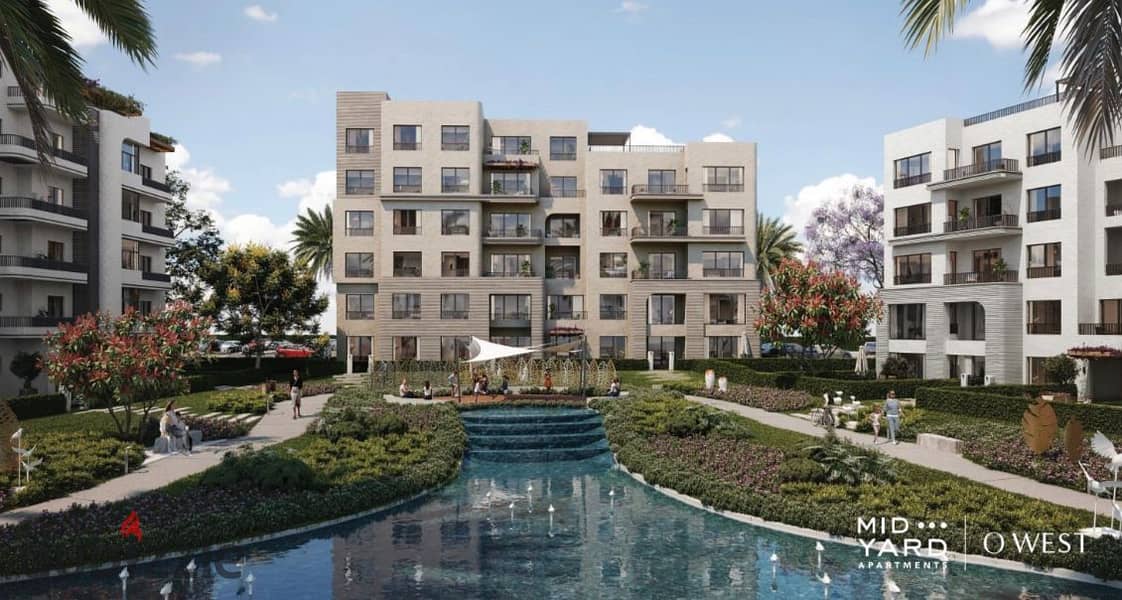 Live immediately in a fully finished apartment with a landscape view and a garden, in installments, in O West 6