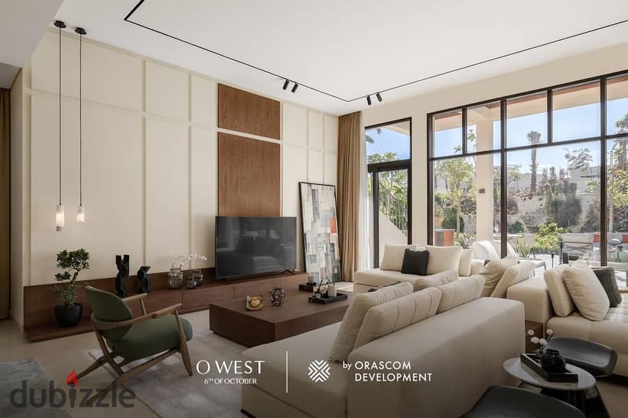 Own your fully finished apartment RTM in O West by Orascom with the lowest price and longest payment plan. 4